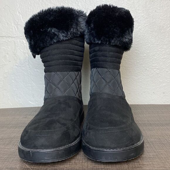 GUESS Womens Black Faux Fur Lined Boots Size 9 - Picture 5 of 10